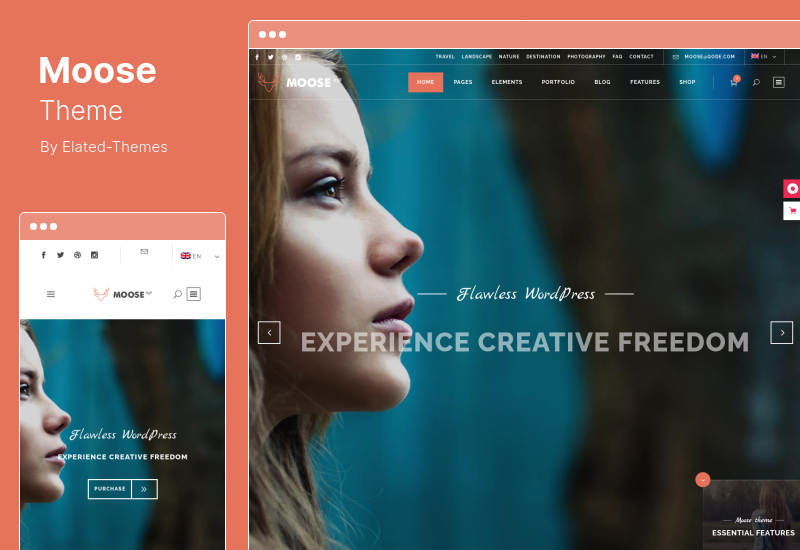 Moose Theme - Tema creativo multipropósito de WordPress