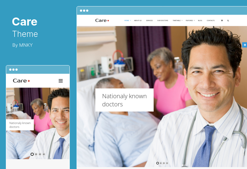 Tema de cuidados - Tema WordPress para blogs médicos e de saúde