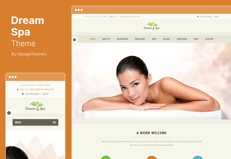 Tema Dream Spa - Tema WordPress para salão de beleza