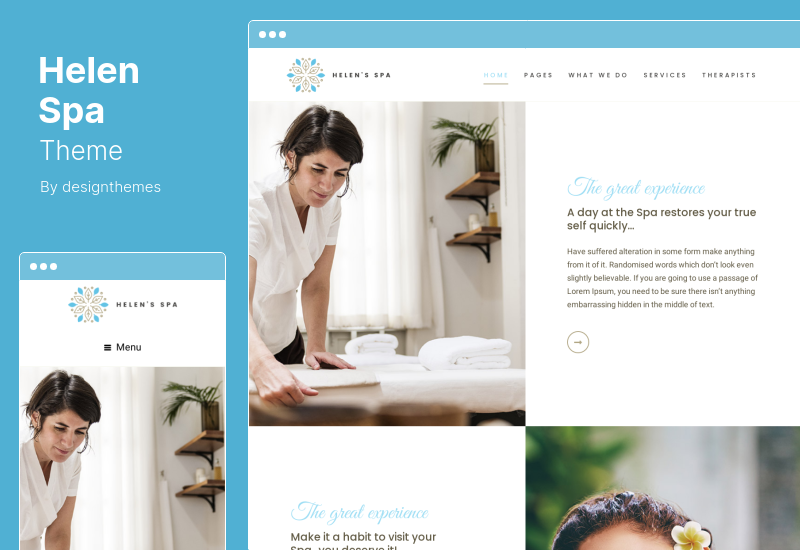Tema Helen Spa - Tema WordPress de beleza cosmética
