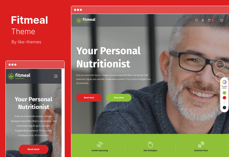Tema Fitmeal - Tema WordPress para entrega de alimentos saudáveis e nutrição dietética