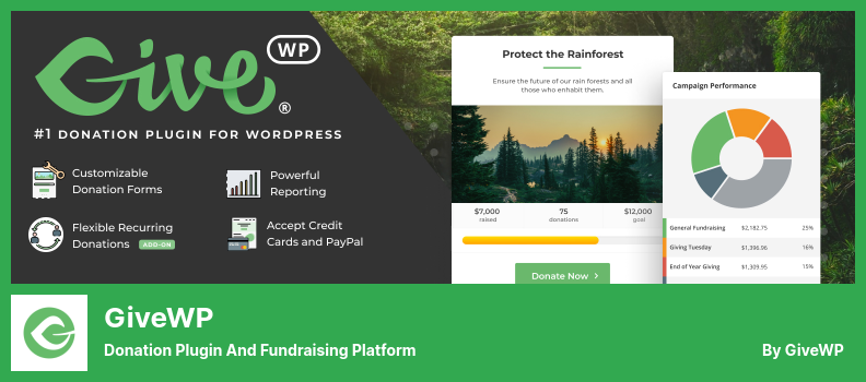 Plugin GiveWP - Plugin de doação e plataforma de arrecadação de fundos
