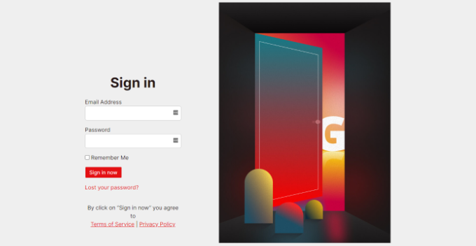 WooCommerce 登录页面预览 WooCommerce login page preview