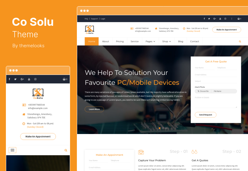 Tema CoSolu - Tema WordPress multiuso per la manutenzione e la riparazione