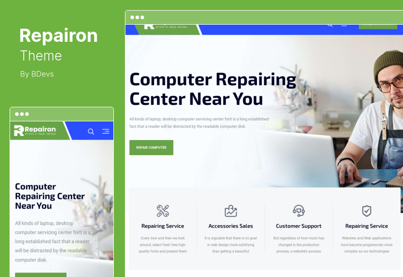 Tema Repairon - Tema WordPress per più servizi di riparazione