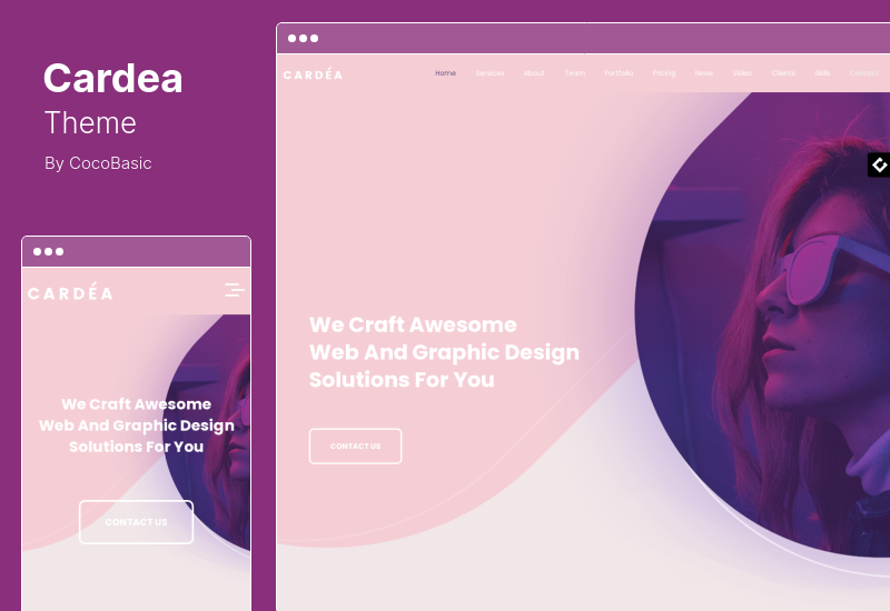 Tema Cardea - Portfolio Tema WordPress di una pagina