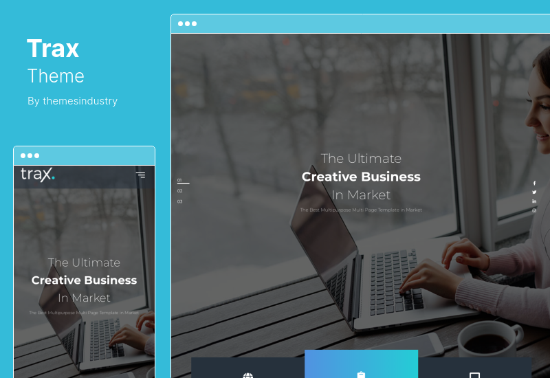 Tema Trax - Tema WordPress di una pagina Parallasse