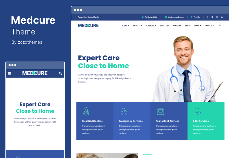 Medcure Theme - WordPress-Thema für Gesundheit und medizinische Versorgung