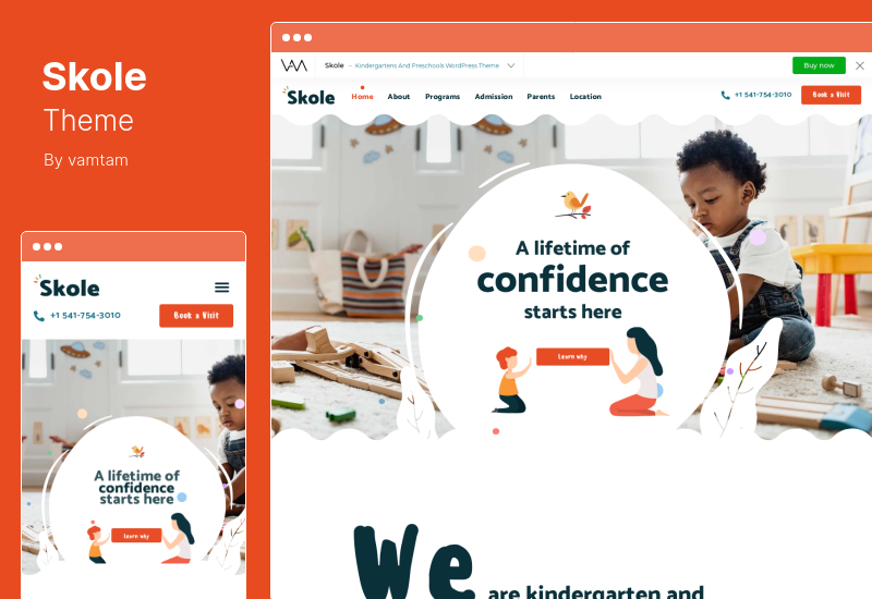 Skole 主題 - 幼兒園 WordPress 主題