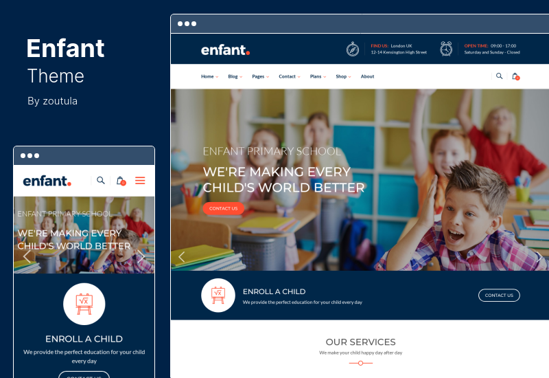 Enfant Theme - 學校幼兒園 WordPress 主題