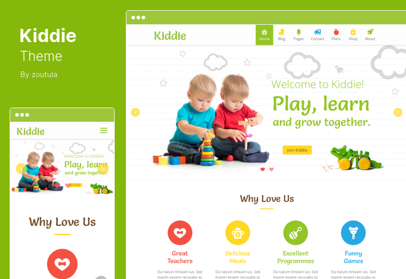 Kiddie 主題 - 幼兒園 WordPress 主題