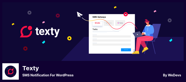 Complemento Texty - Notificación SMS para WordPress