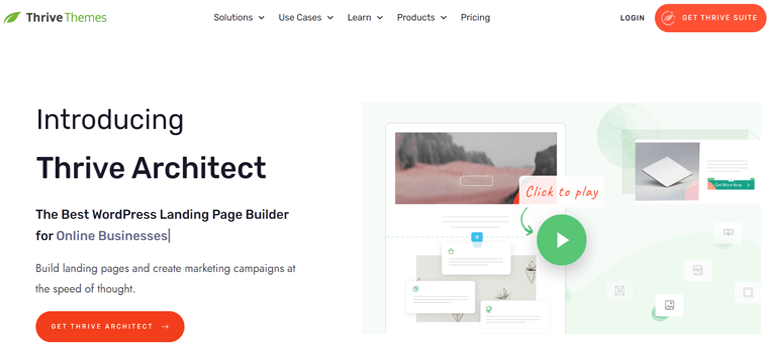 Plugin per WordPress di Thrive Architect