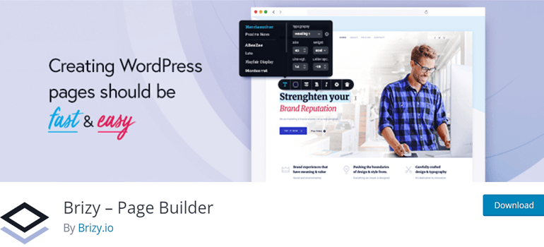 Plugin Brizy per WordPress