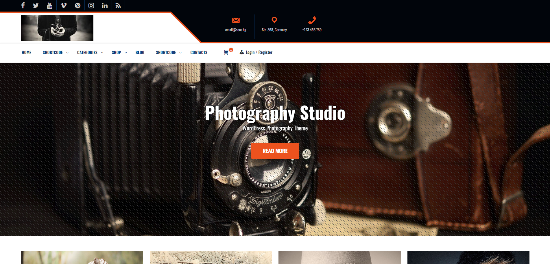 Estudio de fotografía - Temas de WordPress para fotografía