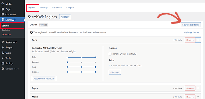 SearchWP ソース SearchWP sources