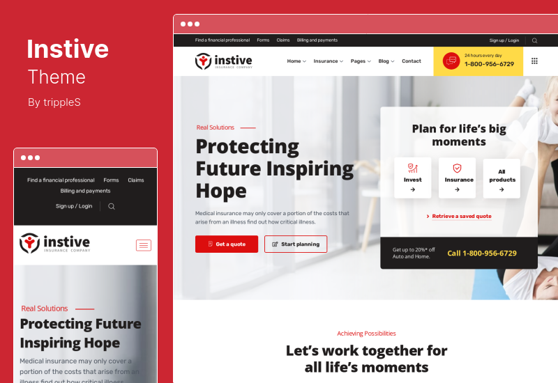 Instive Theme - Tema WordPress per le assicurazioni