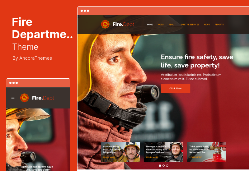 Tema dei vigili del fuoco - FD Station e tema WordPress di sicurezza