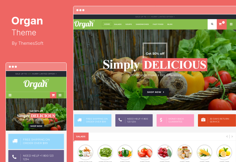موضوع الجهاز - سمة WooCommerce لمتجر العضوية ومتجر الزهور