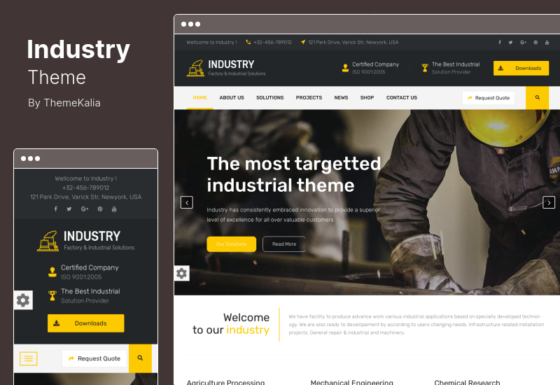 ธีมอุตสาหกรรม - ธีม WordPress สำหรับธุรกิจโรงงานอุตสาหกรรม