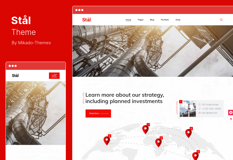 Stal Theme - ธีมอุตสาหกรรม WordPress