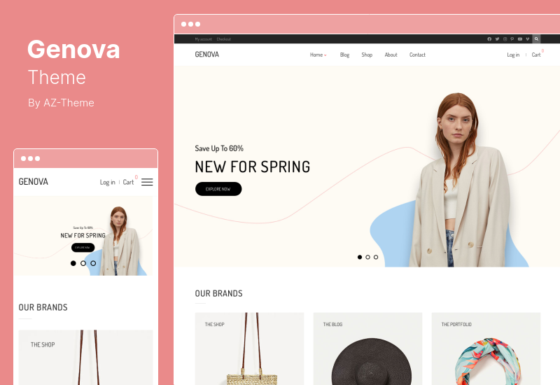 Тема Genova — минималистская тема AJAX WooCommerce