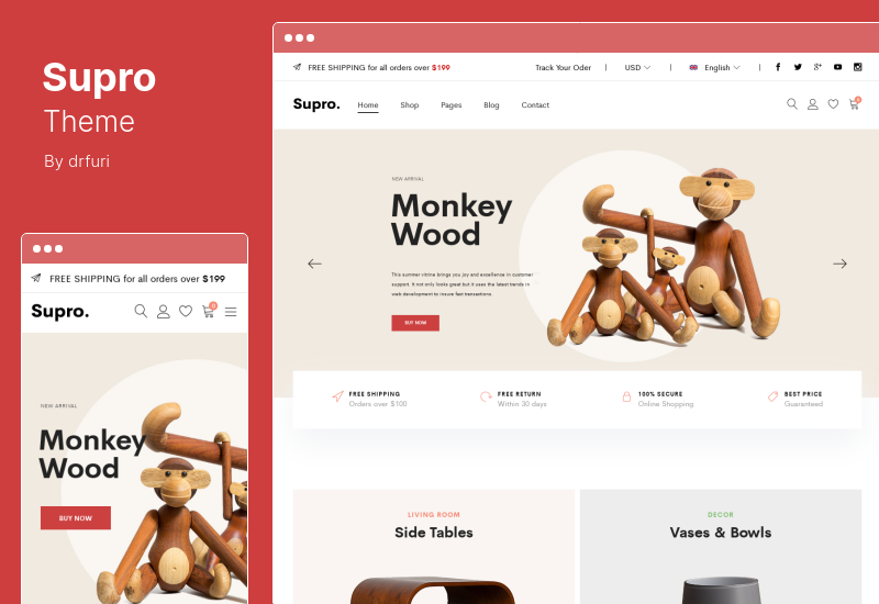 Supro Theme - Минималистская тема WordPress для WooCommerce AJAX