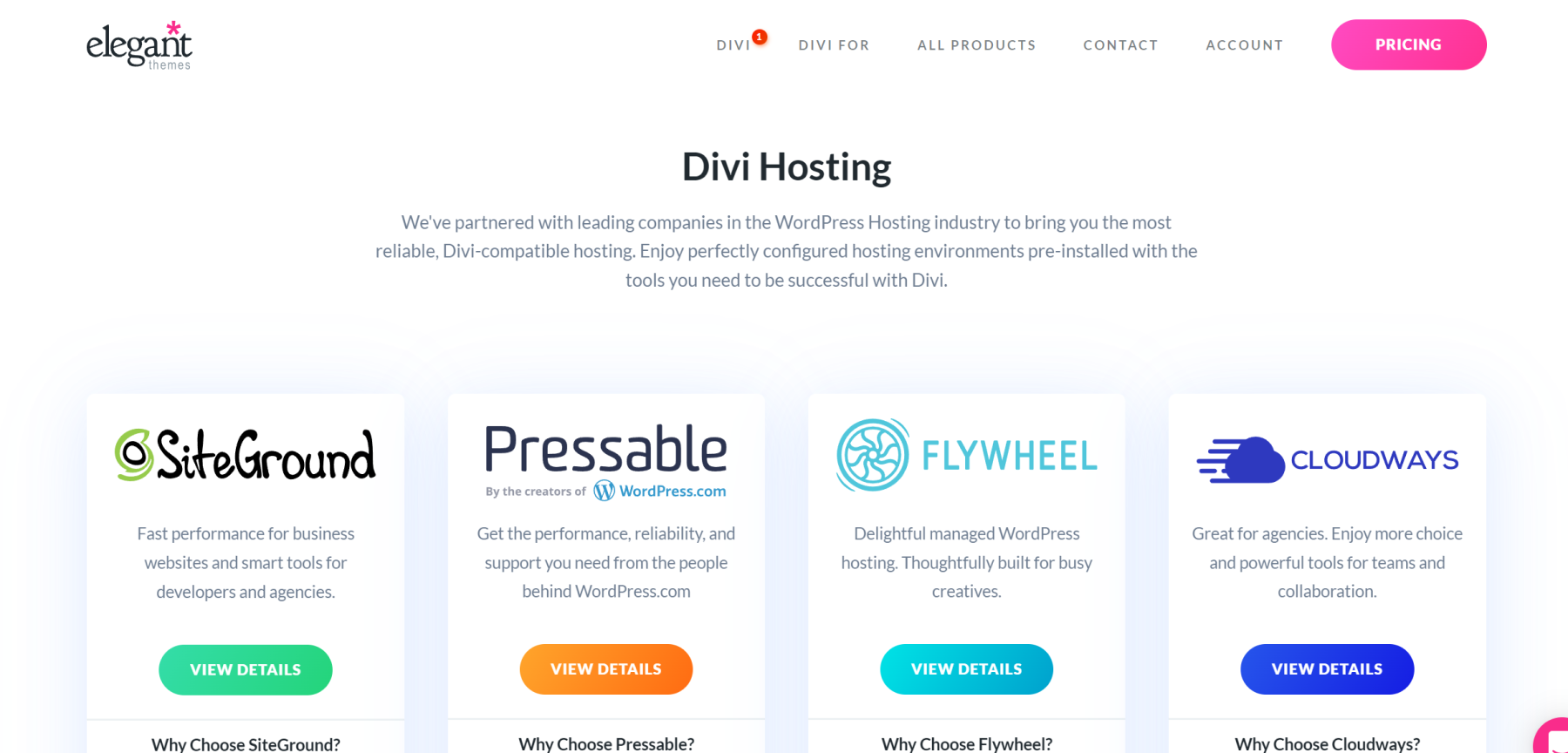 Hosting WordPress Divi