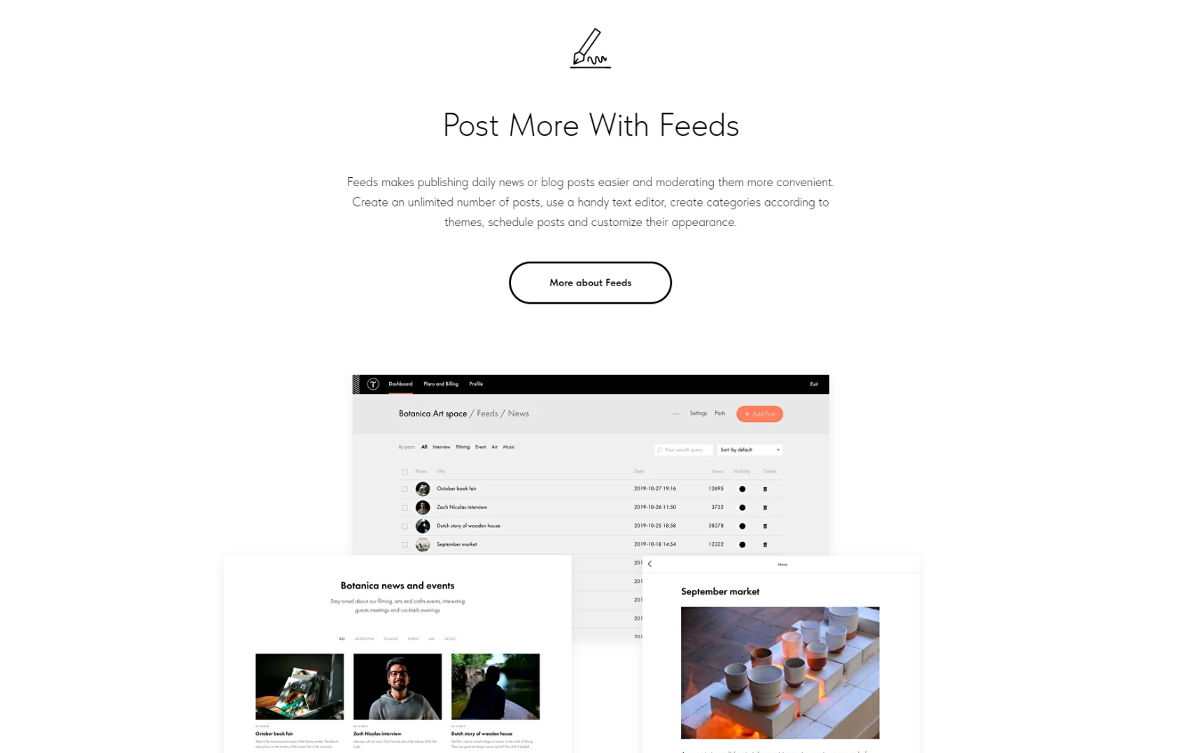 Feed del blog del sito Web di Tilda