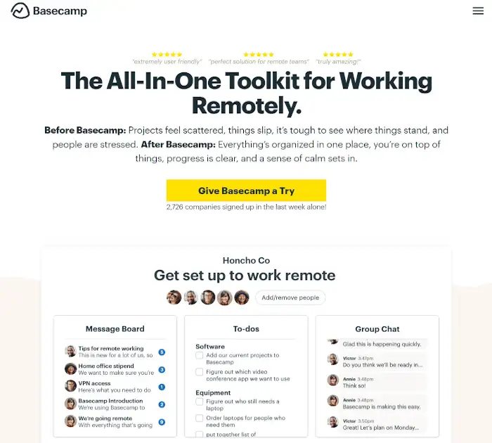 遠程團隊的協作工具:Basecamp