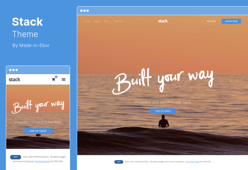 Stack-Design – Mehrzweck-WordPress-Design mit Variant Page Builder Visual Composer