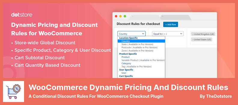 Pluginul pentru prețuri dinamice și reguli de reducere WooCommerce - Reguli de reducere condiționată pentru pluginul WooCommerce Checkout