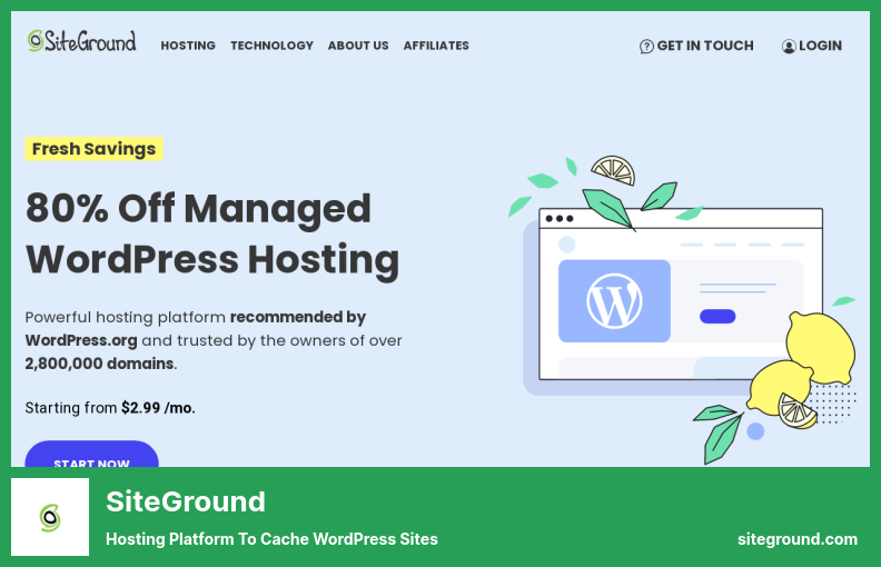 SiteGround Eklentisi - WordPress Sitelerini Önbelleğe Almak için Barındırma Platformu