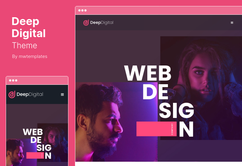 DeepDigital Theme - سمة WordPress الخاصة بوكالة تصميم الويب