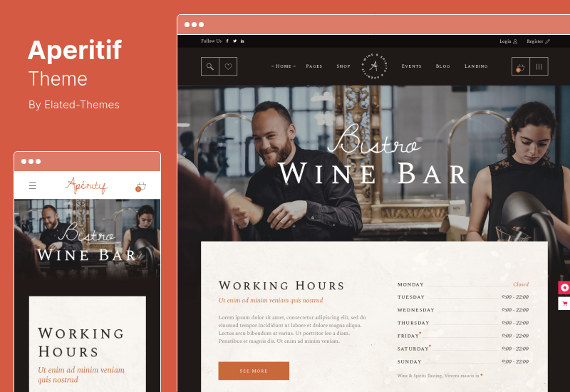 Tema Aperitif - Tema WooCommerce para tienda de vinos y licores