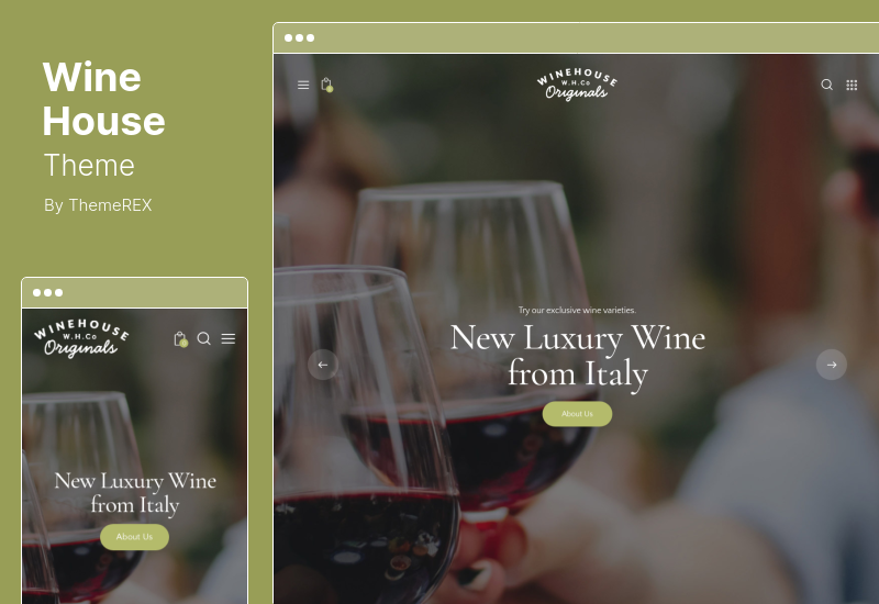 Wine House Theme - Tema de WordPress para viñedos y licorerías de restaurantes
