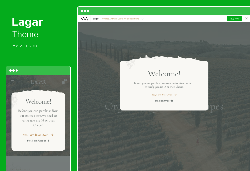 Tema Lagar - Tema de WordPress para tienda de vinos de bodegas