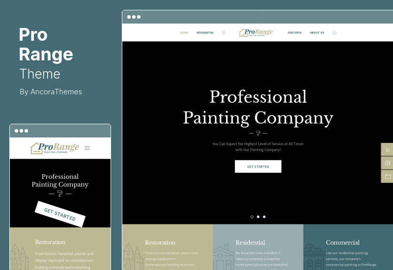 ProRange-Theme – WordPress-Thema für Maler- und Renovierungsbauunternehmen