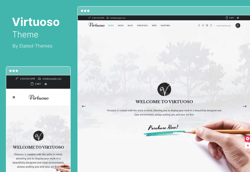 Virtuoso-Thema - Künstler-WordPress-Theme