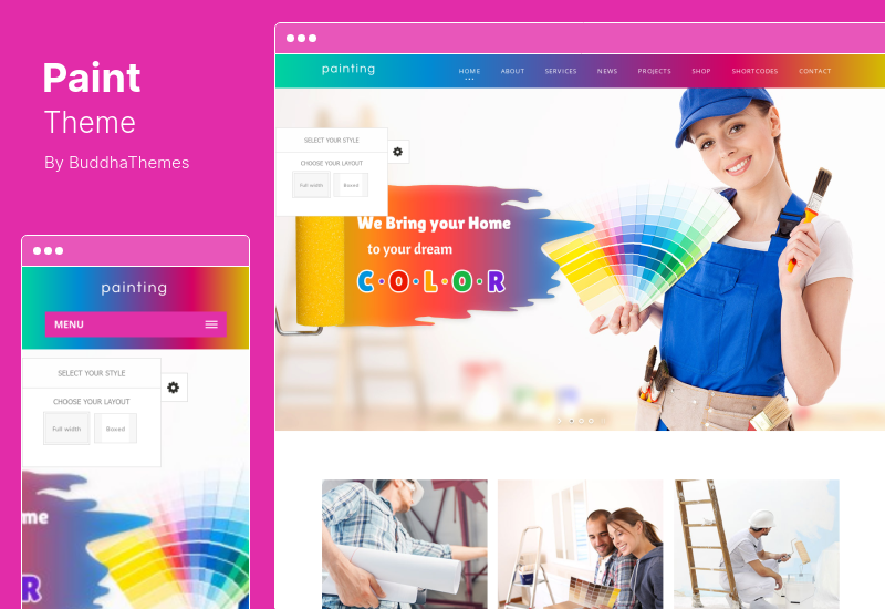 Paint Theme - WordPress-Theme für Malerunternehmen