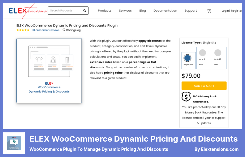 Complemento de precios y descuentos dinámicos de ELEX WooCommerce - Complemento de WooCommerce para administrar precios y descuentos dinámicos