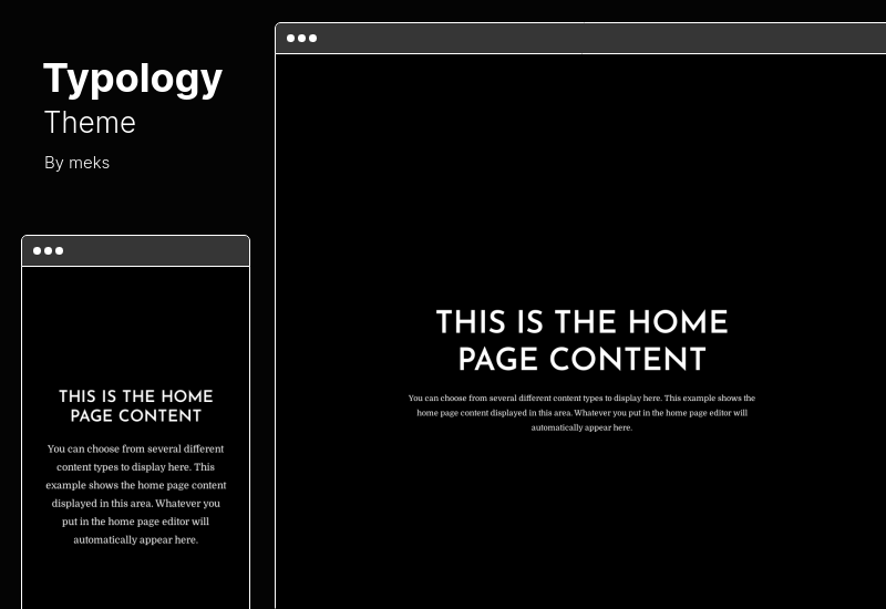 Tipologia tema - Blog minimalista e tema WordPress basato su testo