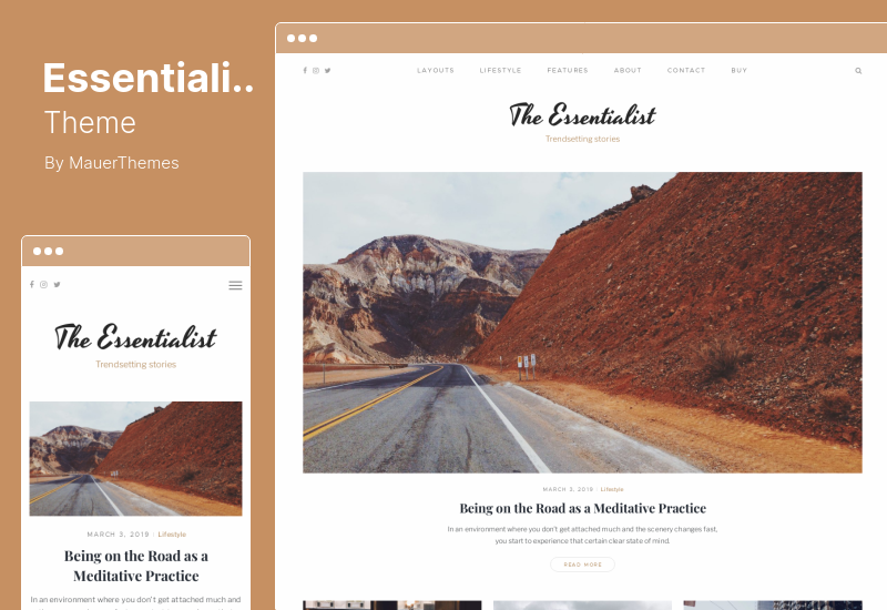 Tema essenzialista - Un tema WordPress per blog narrativo