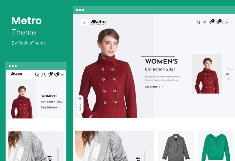 Tema della metropolitana - Tema WooCommerce minimo