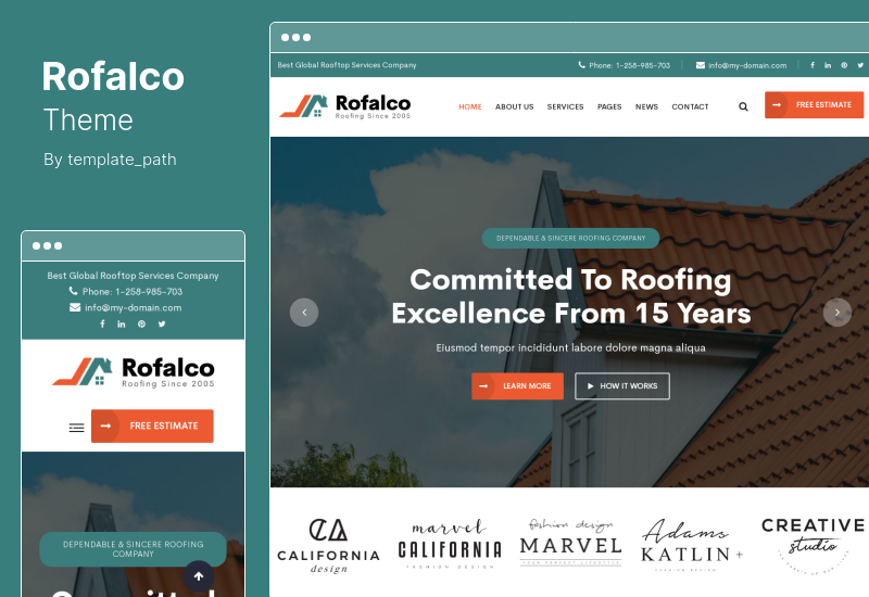 Rofalco 테마 - 루핑 서비스 WordPress 테마