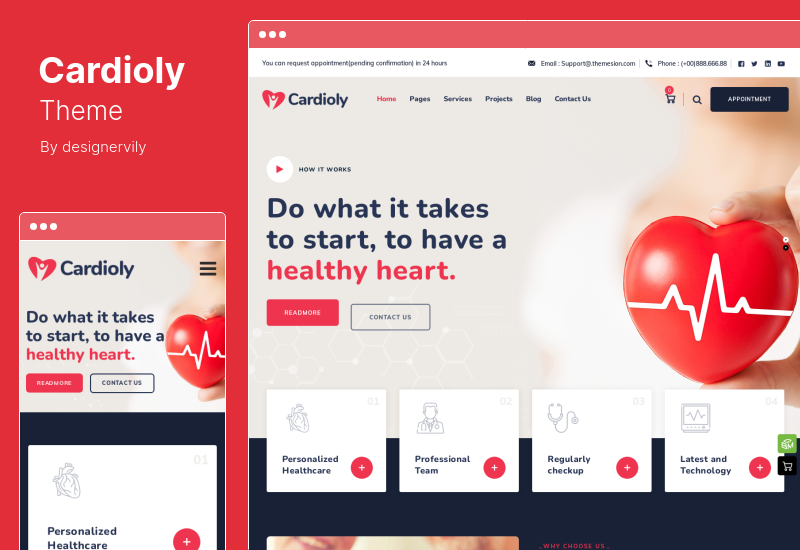 Cardioly Theme – WordPress-Theme für Kardiologen und Mediziner