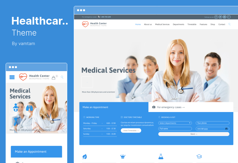 Healthcare-Thema - Medizinisches WordPress-Thema