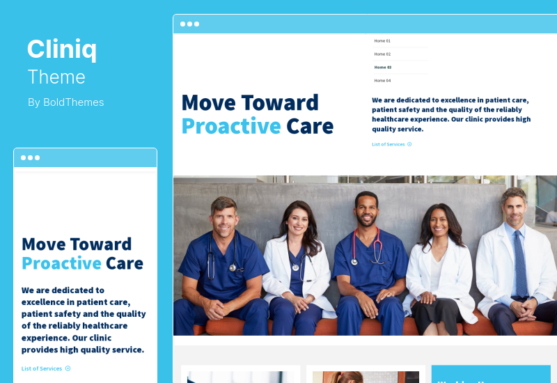 Cliniq-Thema - WordPress-Theme für Ärzte, Gesundheit und Medizin