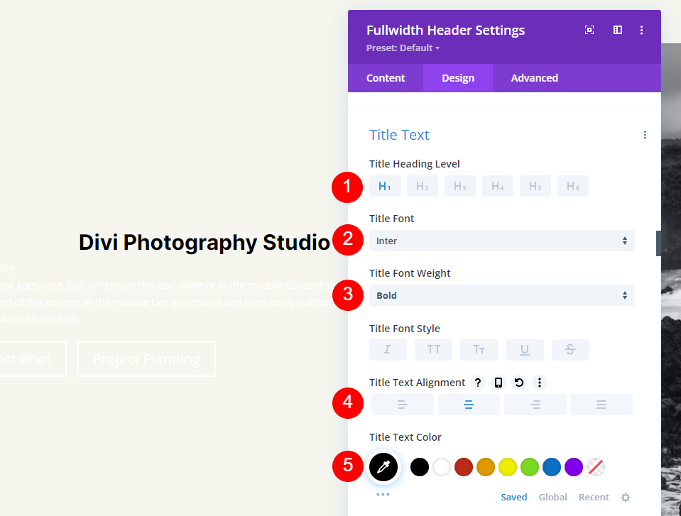 Configuración del módulo de encabezado de pantalla completa