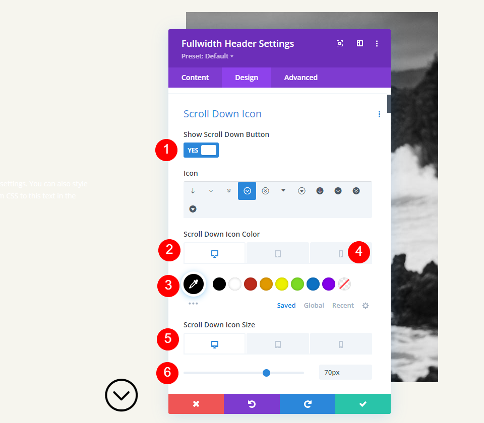 Configuración del módulo de encabezado de pantalla completa